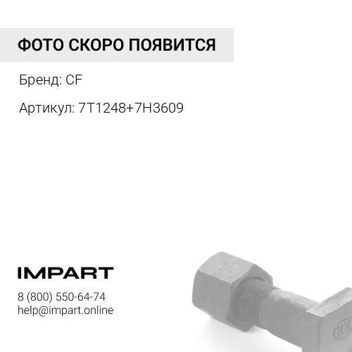 7T1248+7H3609 Комплект болт+гайка D9 CF