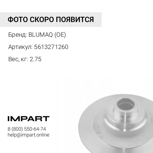 5613271260 ДИСКОВЫЙ ЗАТВОР BLUMAQ (OE)