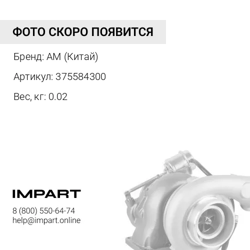375584300 Прокладка турбокомпрессора AM (Китай)