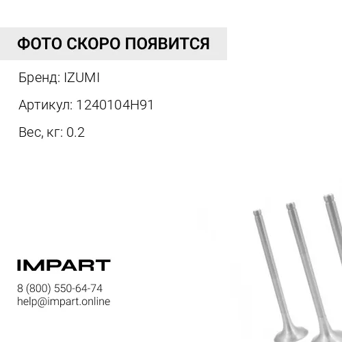 1240104H91 Клапан выпускной 6D102 1240104H91 IZUMI