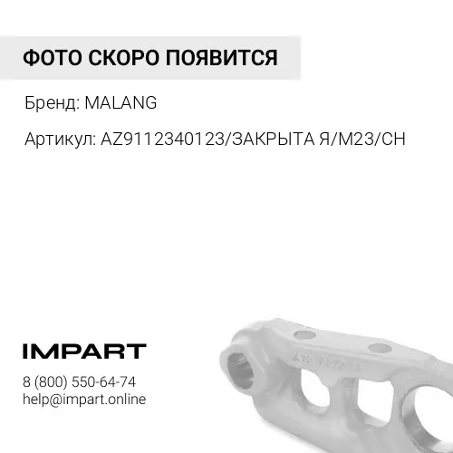 AZ9112340123/ЗАКРЫТАЯ/М23/СН Шпилька колеса с гайкой (12.9) задняя D23 с насечкой ЗАКРЫТАЯ MALANG (A MALANG