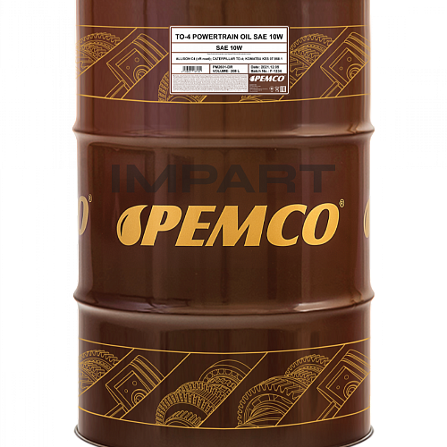 Масло трансмиссионно-гидравлическое PEMCO ТО-4 Powertrain Oil SAE 10W (208 литр)