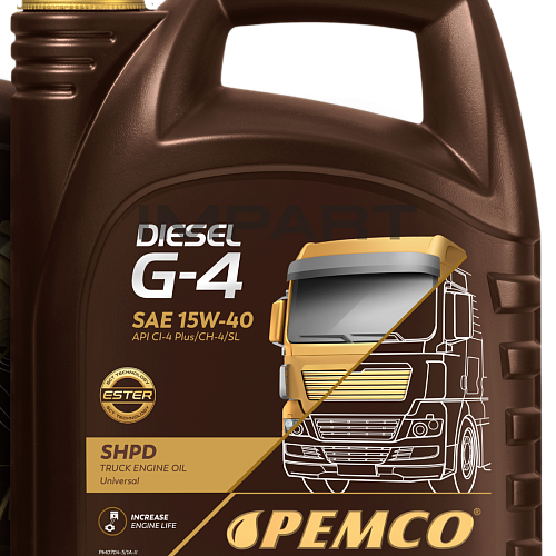 Масло моторное DIESEL G-4 PEMCO 15W-40 SHPD (5 литров)